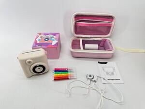 Kids Instant Print Digital Camera Thermal Printer 9 Rolls Case Tested No Charger